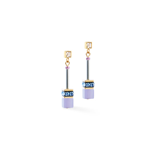GeoCUBE® Iconic Chain Earrings Mystic Orchid Gold