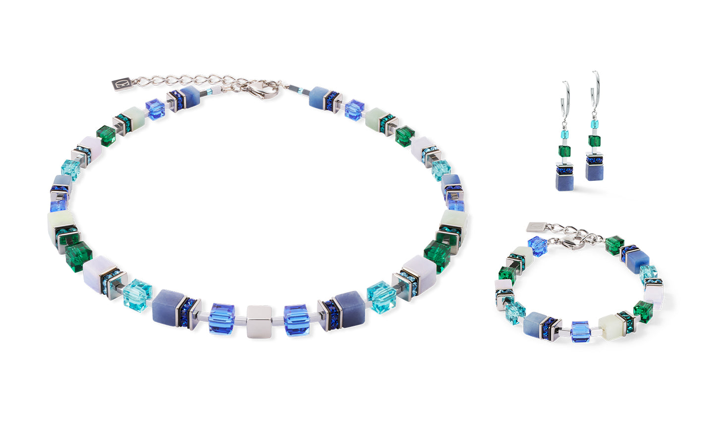 GeoCUBE® Precious Statement Bracelet Silver-Ocean