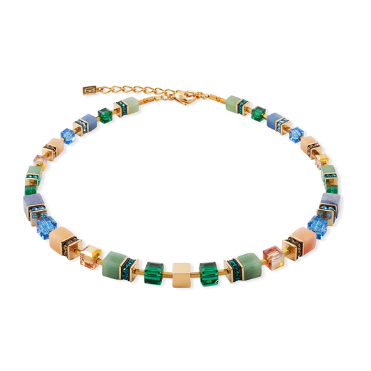 GeoCUBE® Precious Statement Necklace Gold-Spring