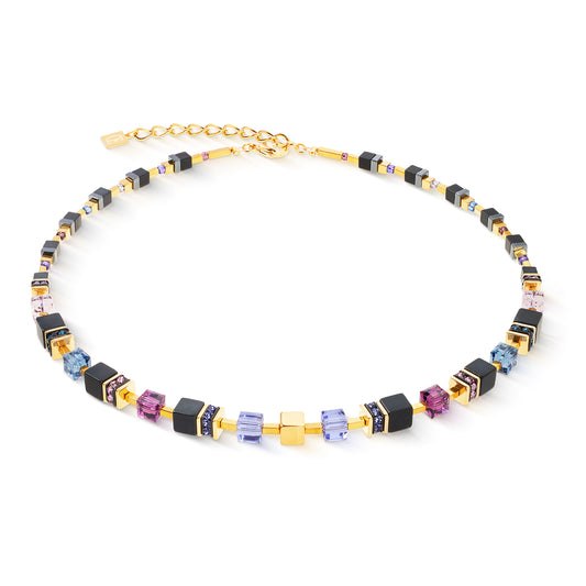 GeoCUBE® Precious Classic Necklace Blue Moon Gold