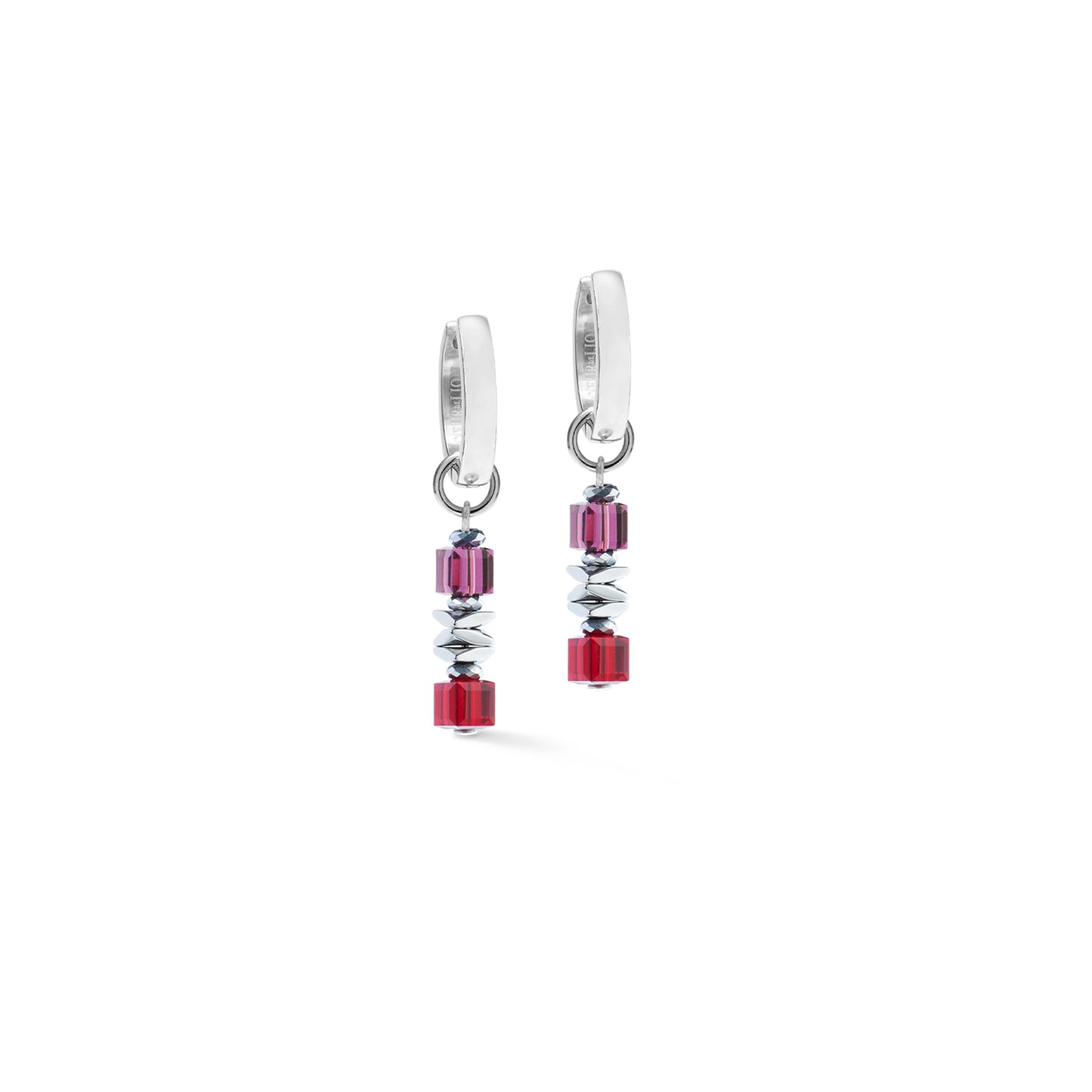 Hoop Wave Cube Flow Silver-Red