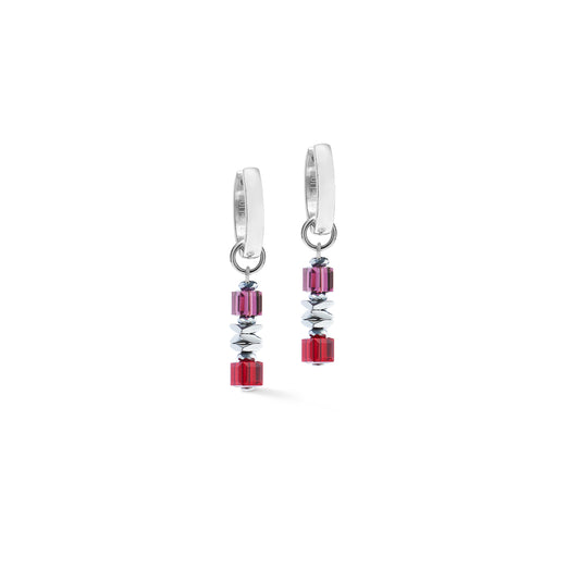Hoop Wave Cube Flow Silver-Red