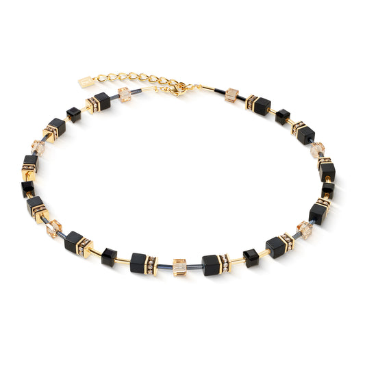 GeoCUBE® Necklace Onyx Black-Gold