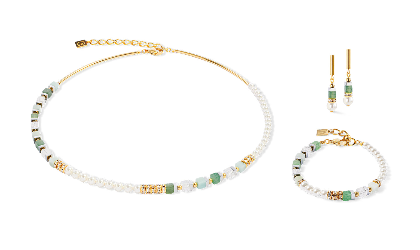 Precious Fusion Offset Bracelet Gold-Green