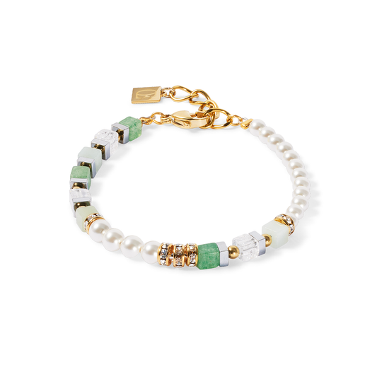 Precious Fusion Offset Bracelet Gold-Green