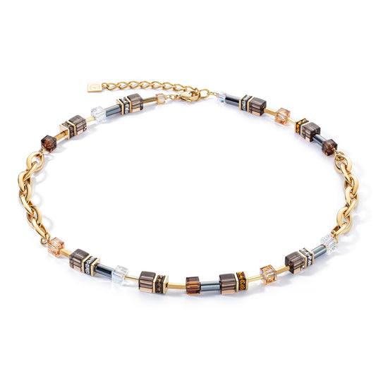 GeoCUBE® Chunky Chain Necklace Gold-Brown