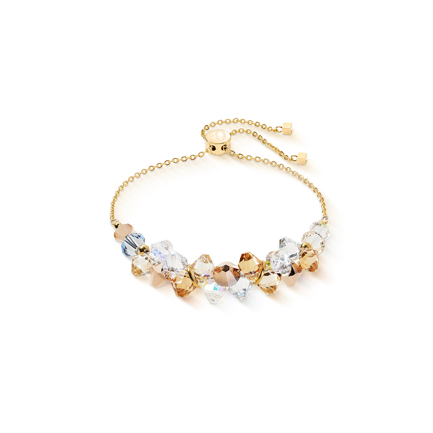 Dancing Crystals bracelet gold-beige