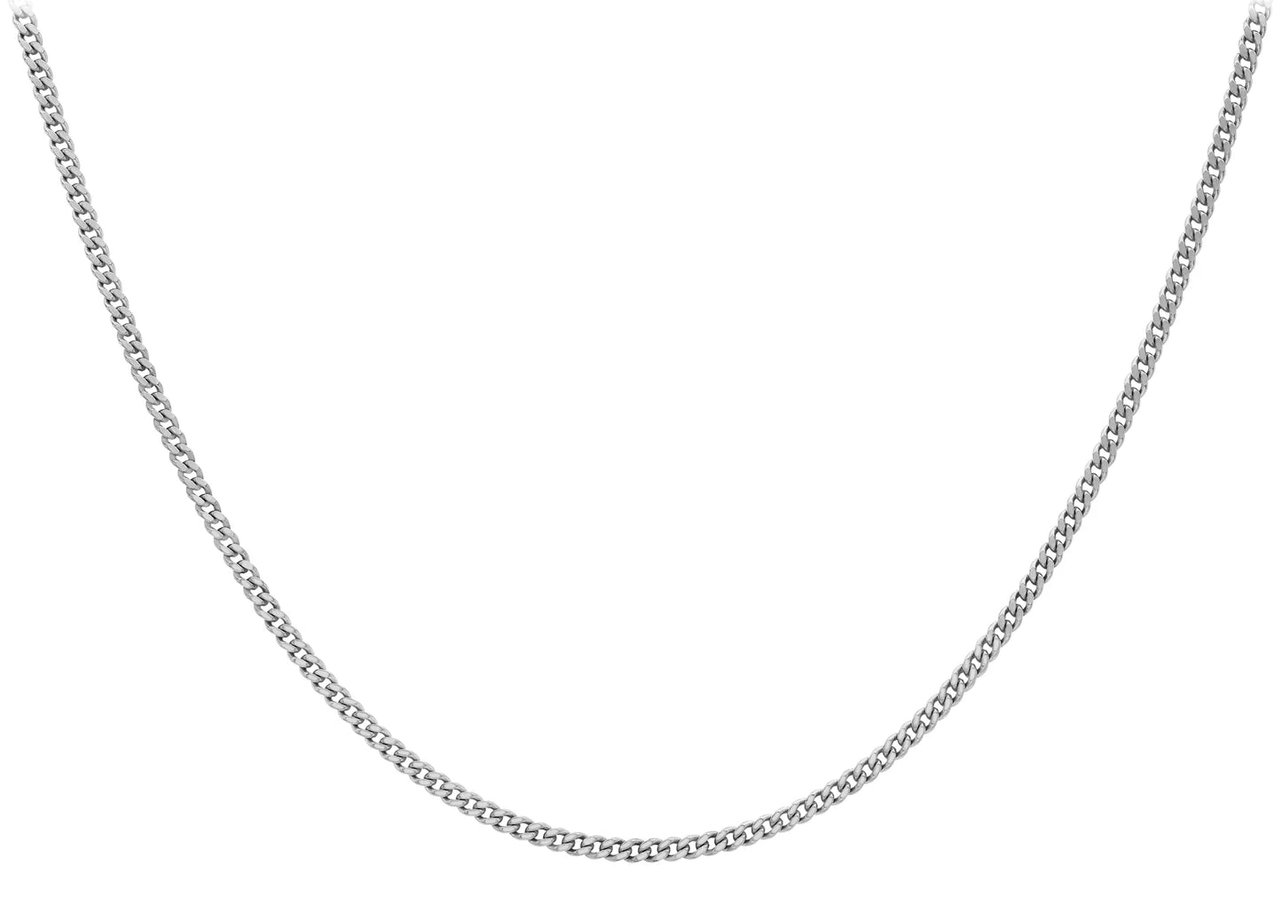 9ct White Gold Curb Chain Marcus Tempus