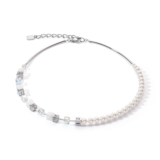GeoCUBE® Precious Fusion Pearls Necklace White