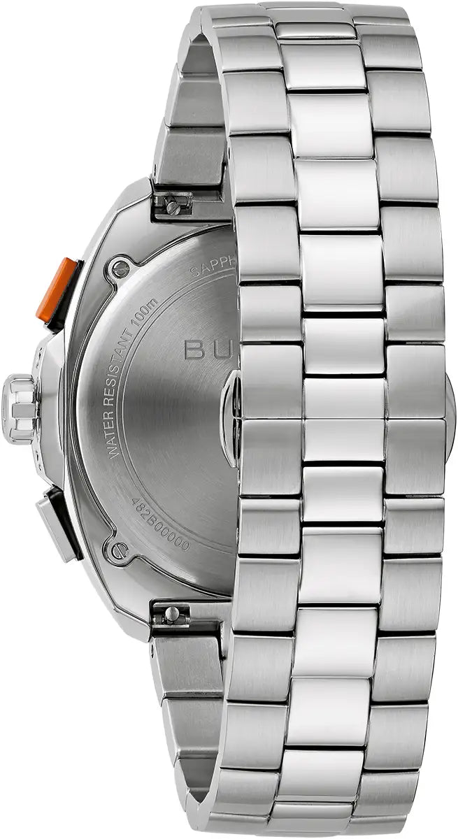Bulova Racer 98B432 stainless steel three-link bracelet