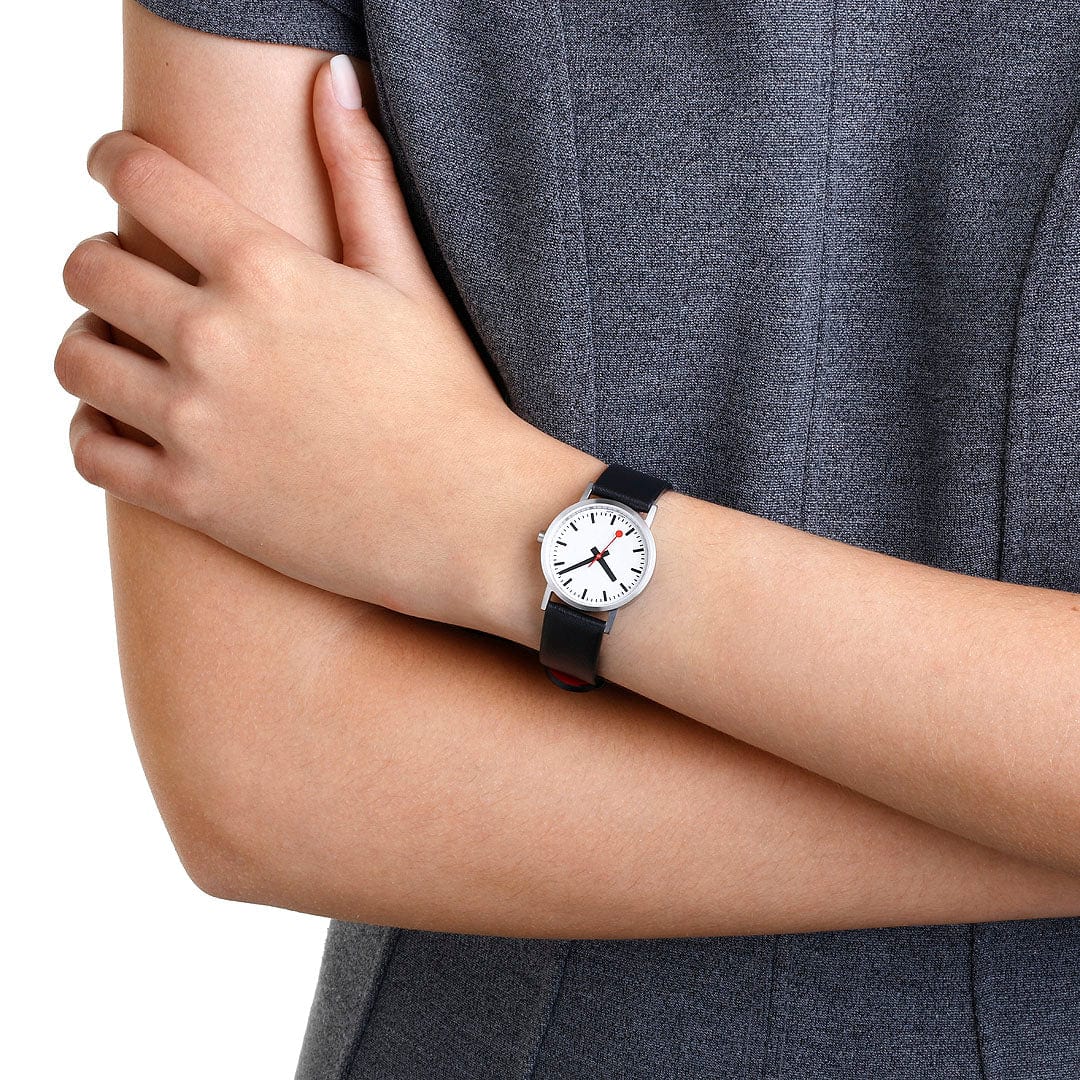 Classic Black vegan grape leather, 30 mm
