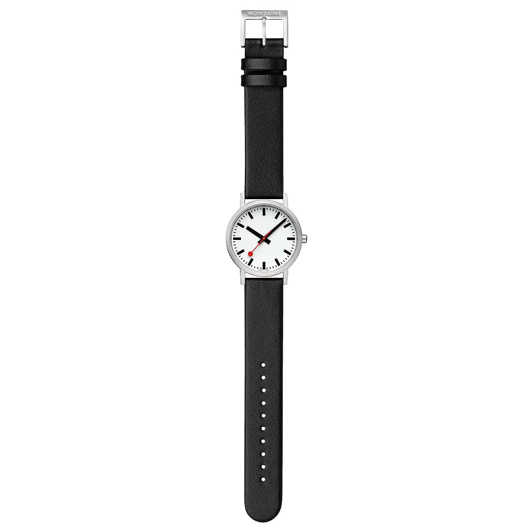Classic Brushed Case, Black Vegan Grape Leather, 40 mm