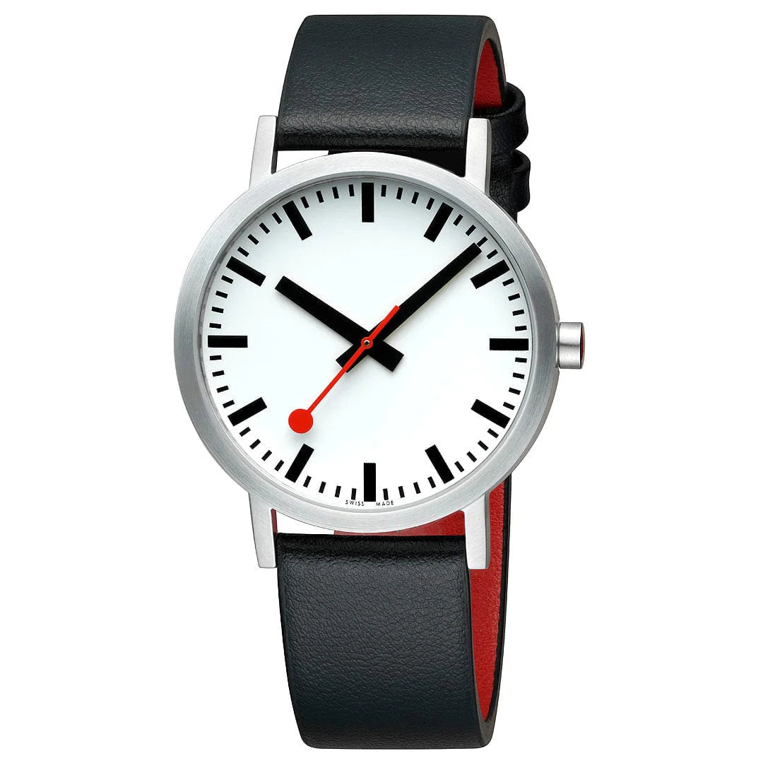 Classic Brushed Case, Black Vegan Grape Leather, 40 mm