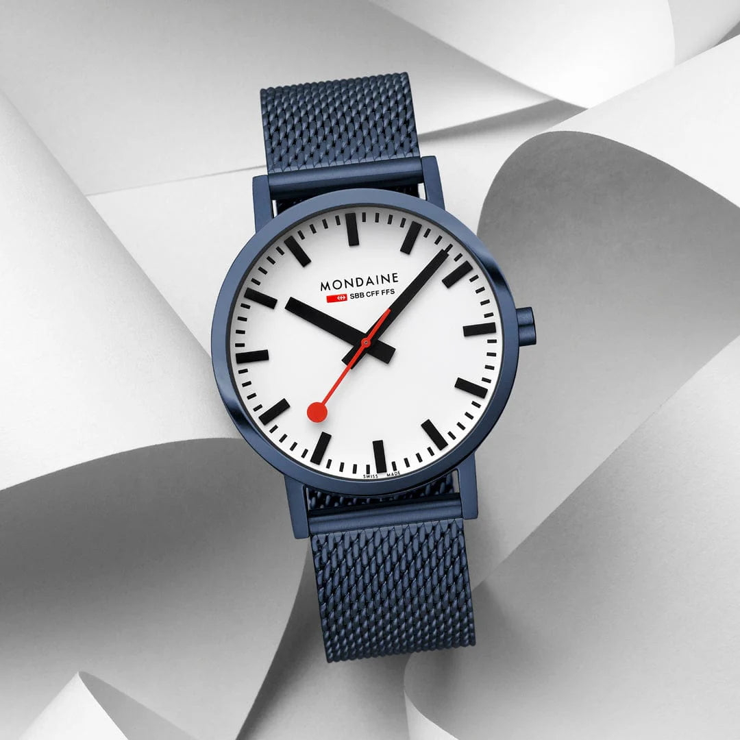 Classic Blue Stainless Steel, 40 mm
