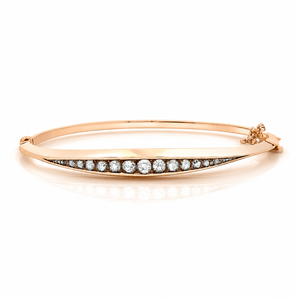 Victorian Rose Gold & Diamond Bangle