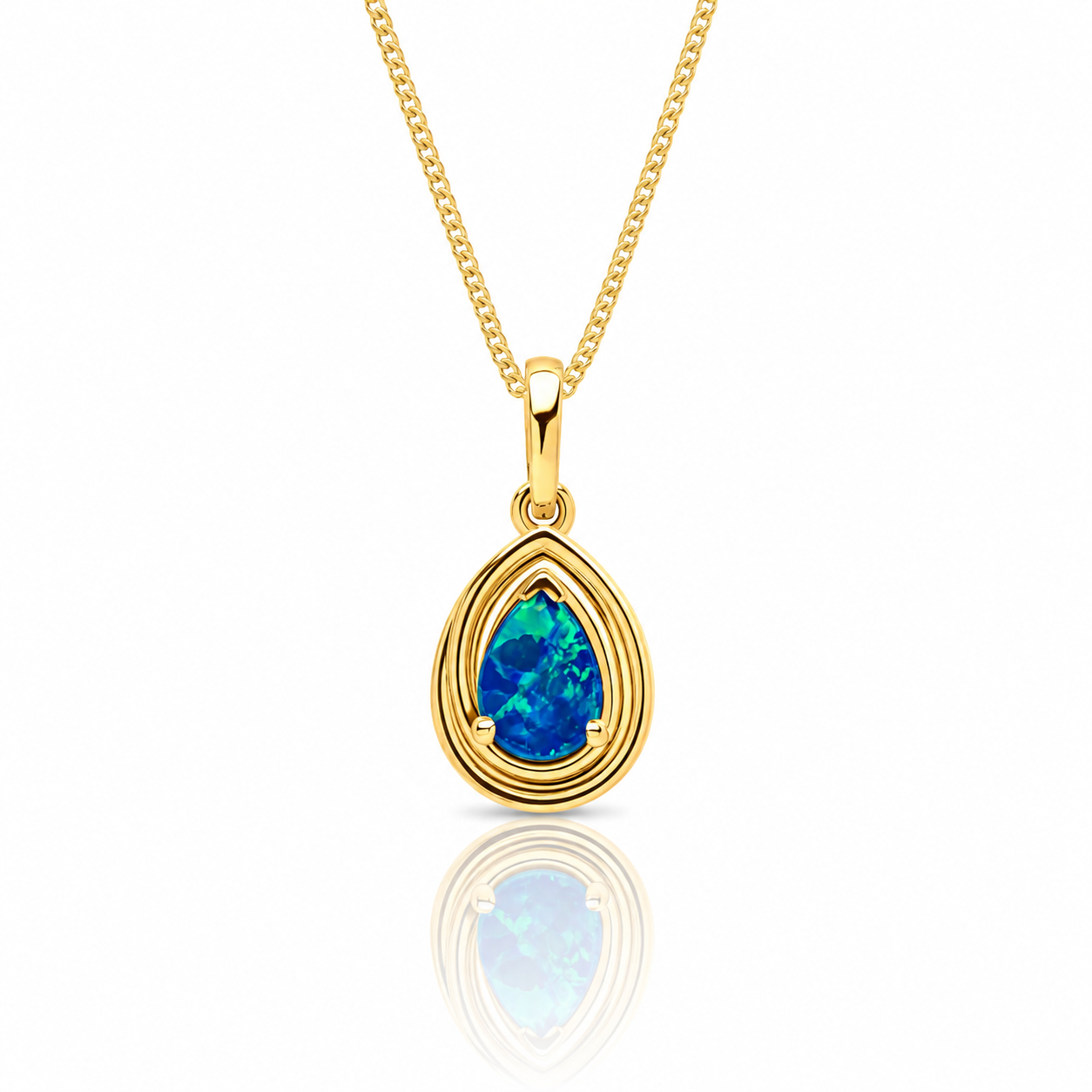 Opal Doublet Teardrop Pendant