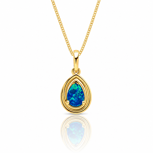 Opal Doublet Teardrop Pendant