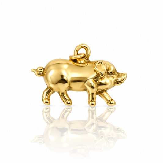 9ct Gold Pig Charm