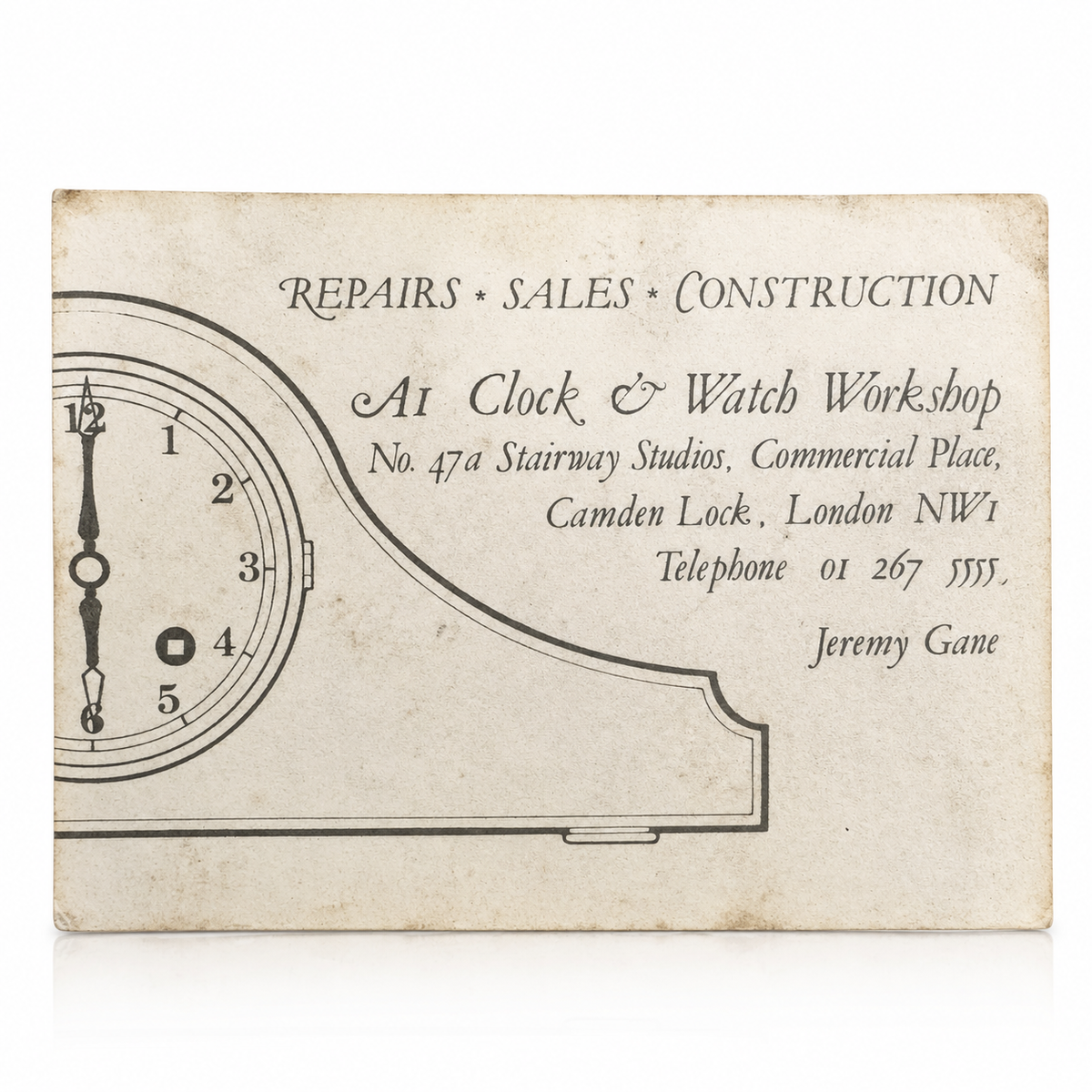 Old business card A1 clock and watch repairs