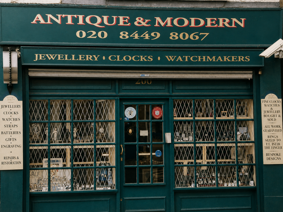 Antique & Modern old shop front