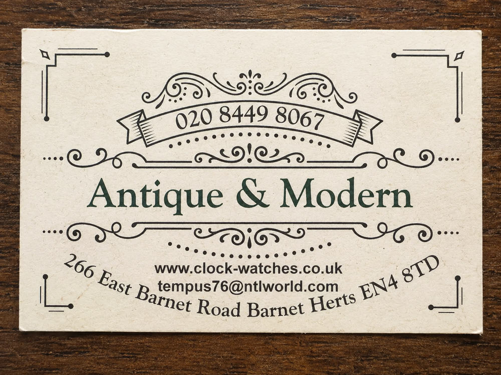 Antique & Modern old bussiness card