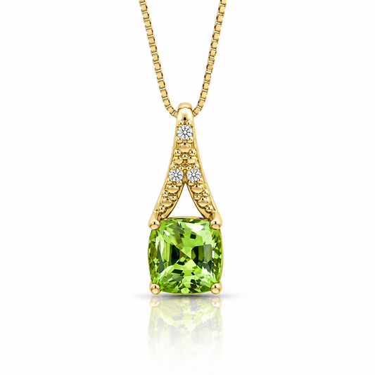 Gold Rose Cut Sapphire and Diamond Pendant