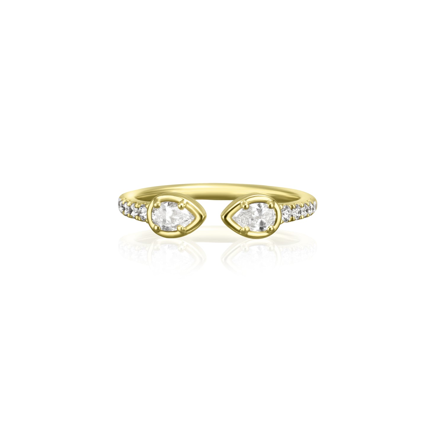 14ct Gold Classic and Modern Ring with Diamonds