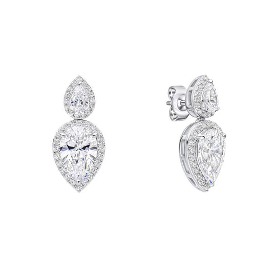 Double Teardrop Statement Earrings