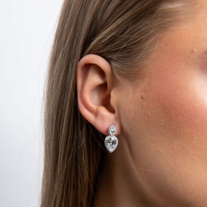Double Teardrop Statement Earrings