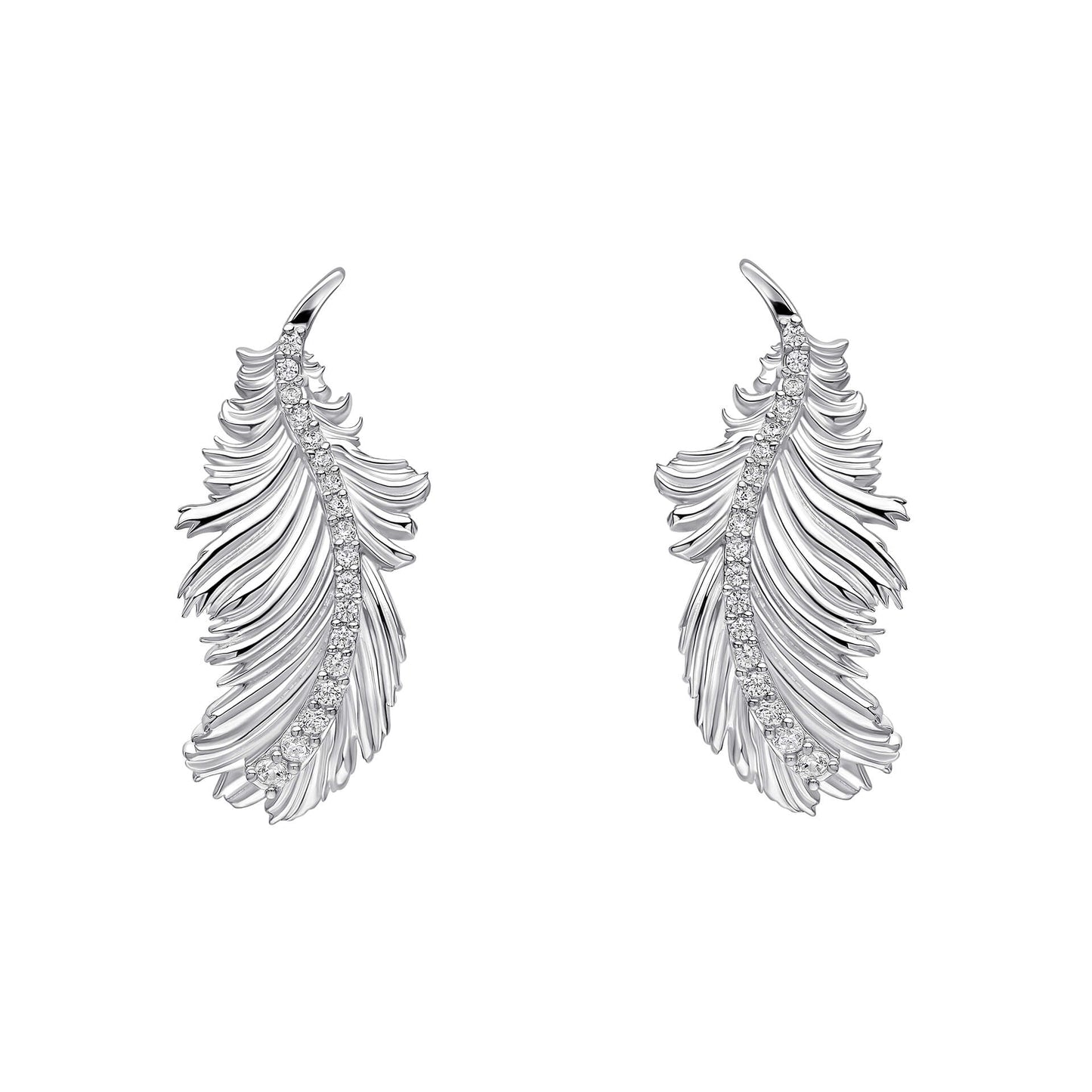 Laura Ashley Plume Feather Stud Earrings