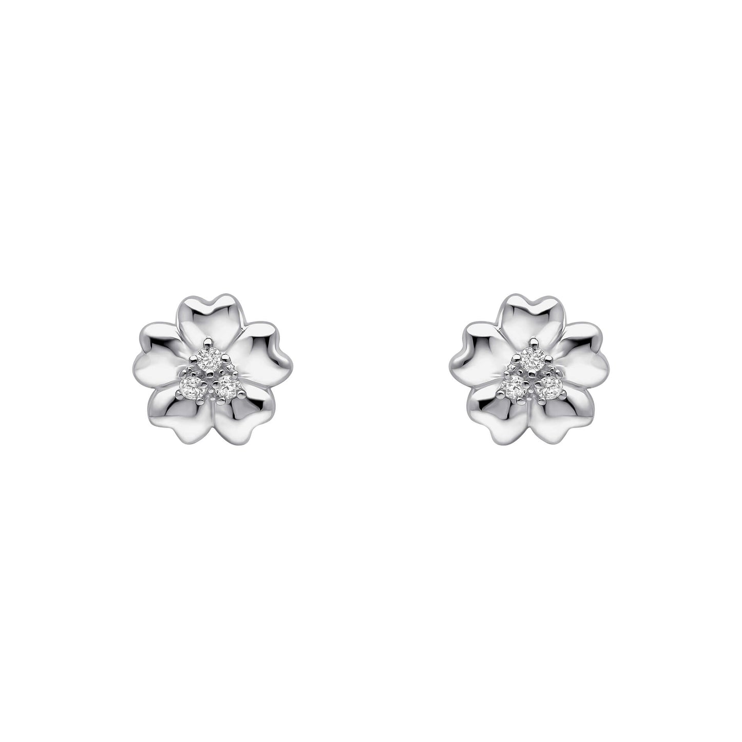 Riverly Ditsy Pave Flower Stud Earrings