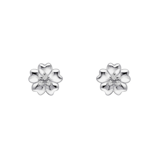 Riverly Ditsy Pave Flower Stud Earrings
