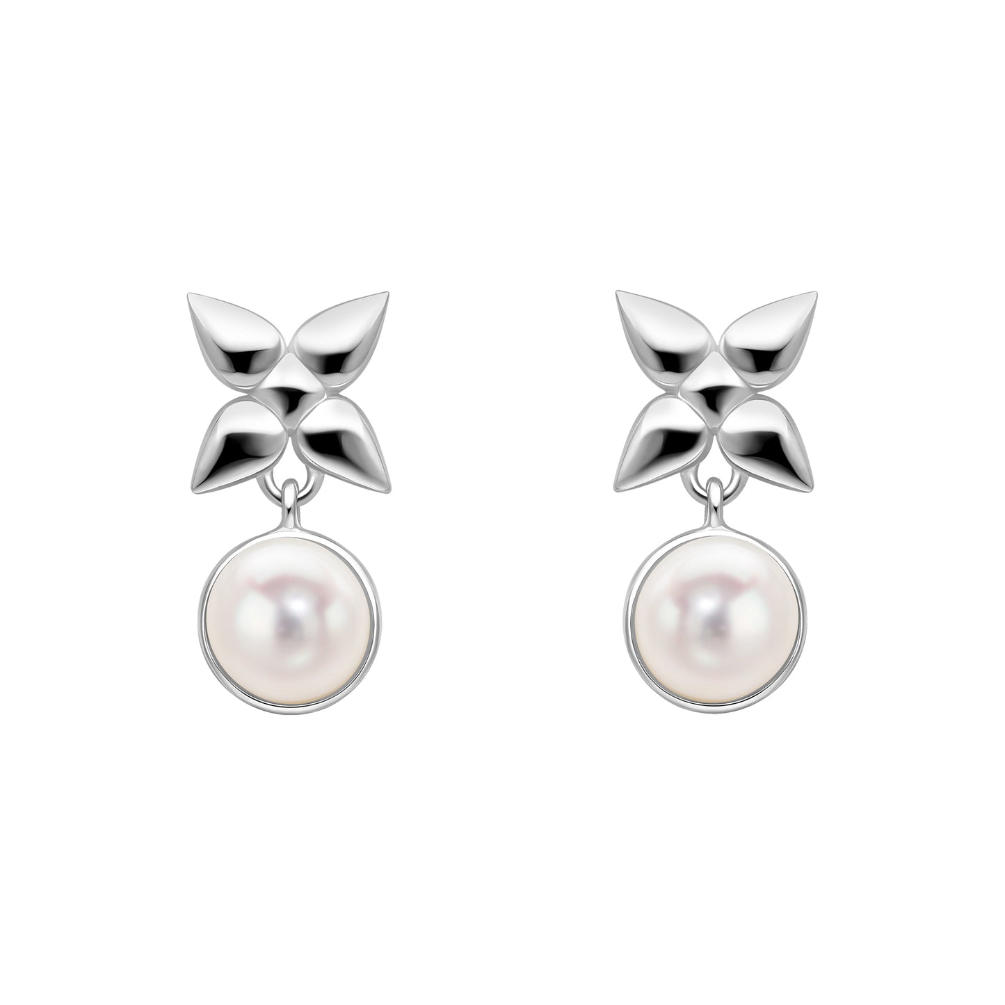 Hartley Check Mabe Pearl Drop Earrings