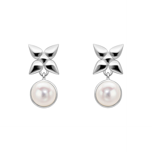 Hartley Check Mabe Pearl Drop Earrings