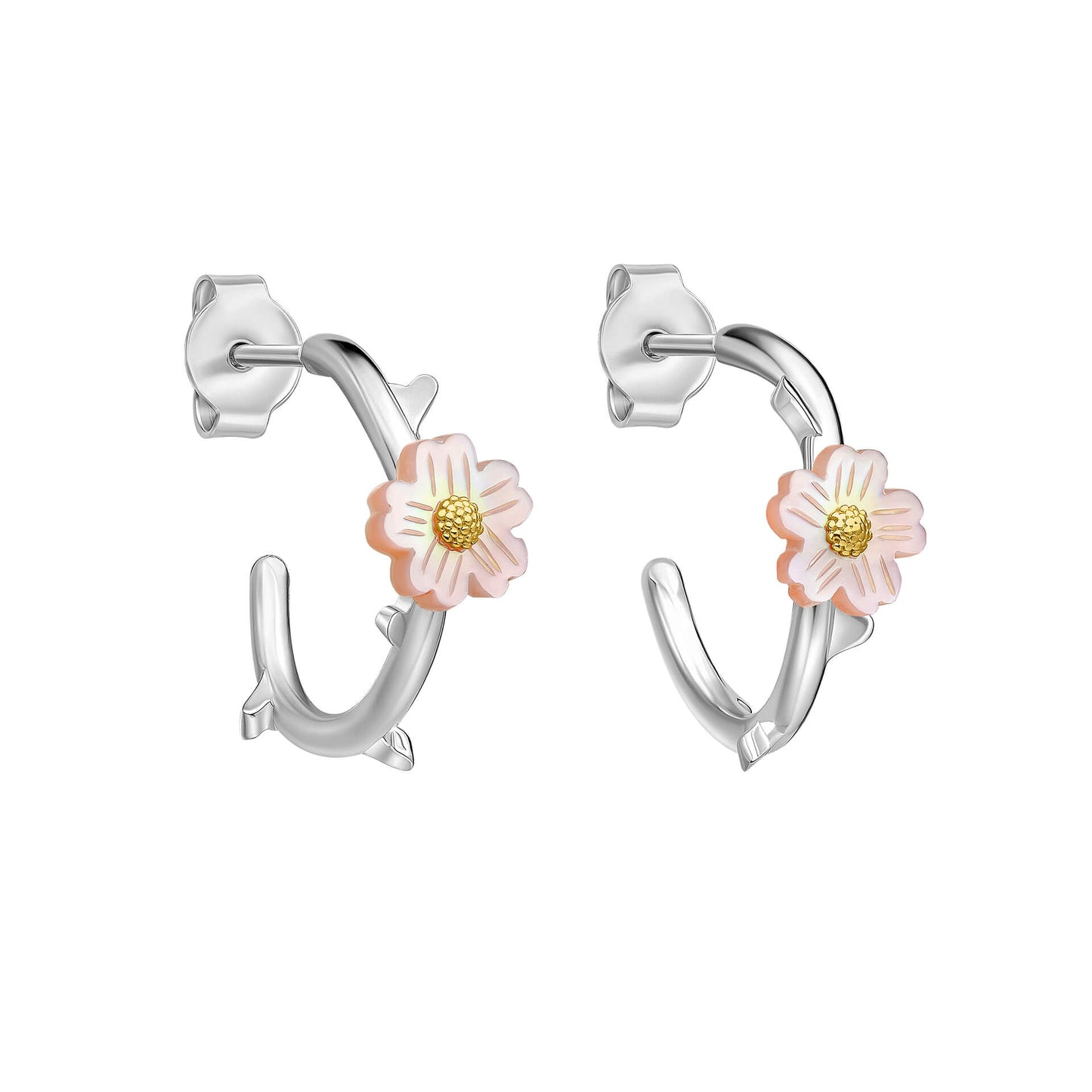 Cherry Blossom Ditsy Hoop Earrings