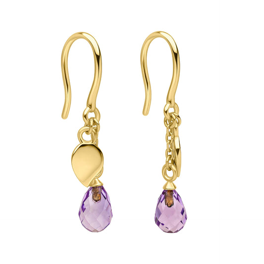 Everingham Meadow Pink Amethyst Briolette Earrings