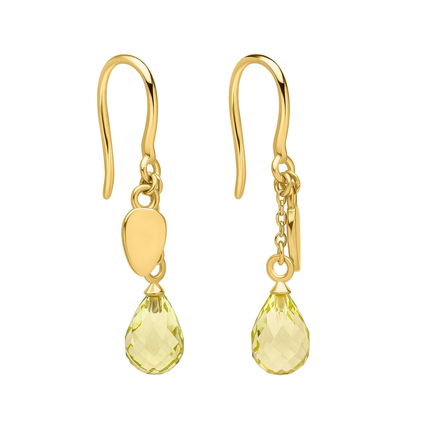 Everingham Meadow Lemon Quartz Briolette Earrings