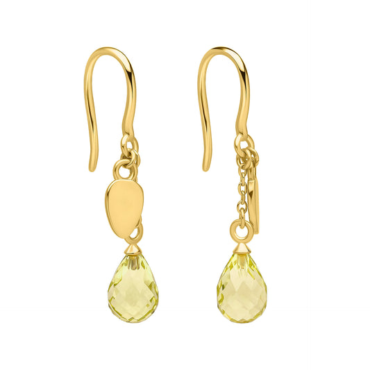 Everingham Meadow Lemon Quartz Briolette Earrings