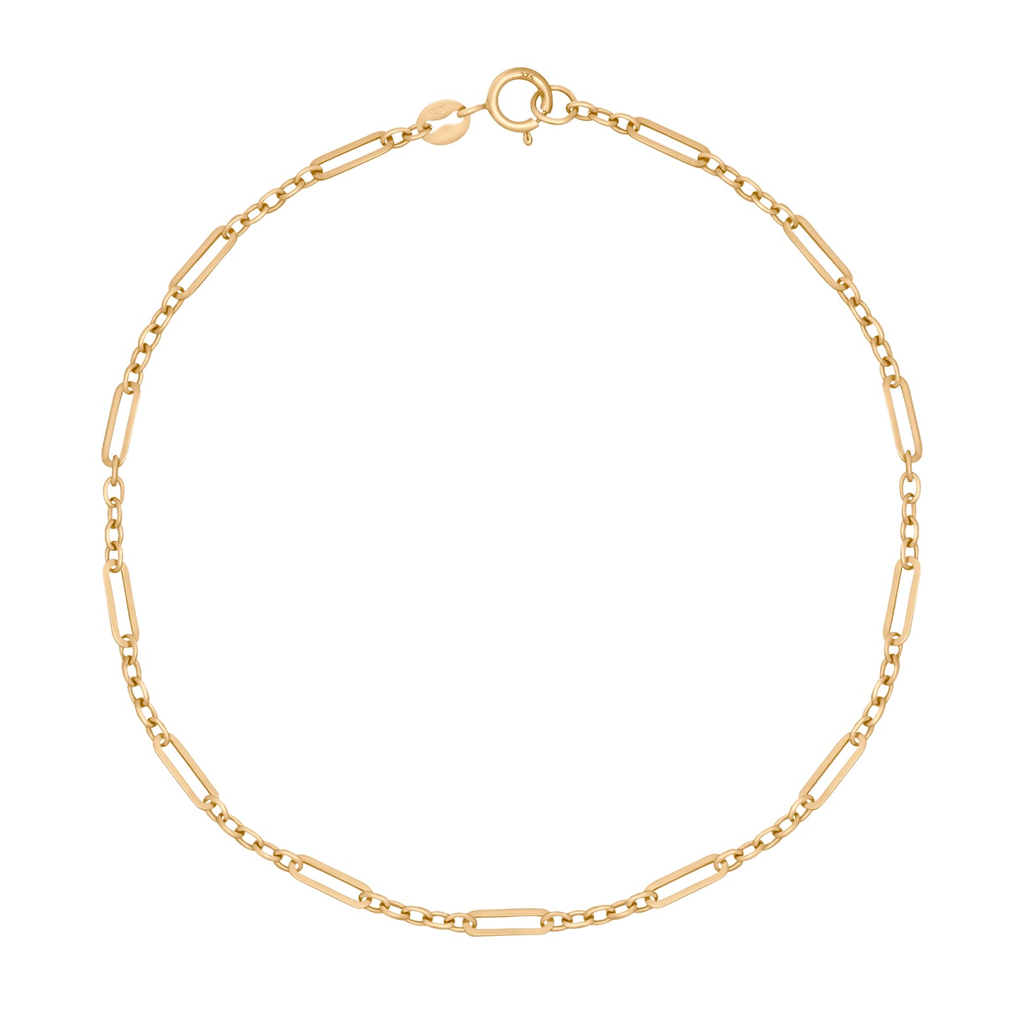 Mixed Length Link Bracelet in 9ct Gold
