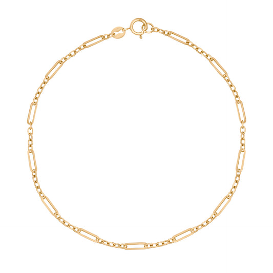 Mixed Length Link Bracelet in 9ct Gold
