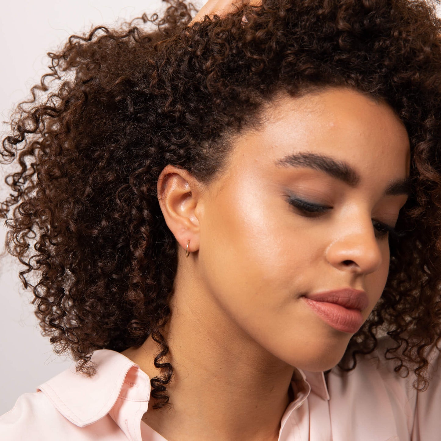 Rope Effect Hoop Earrings in 9ct Gold
