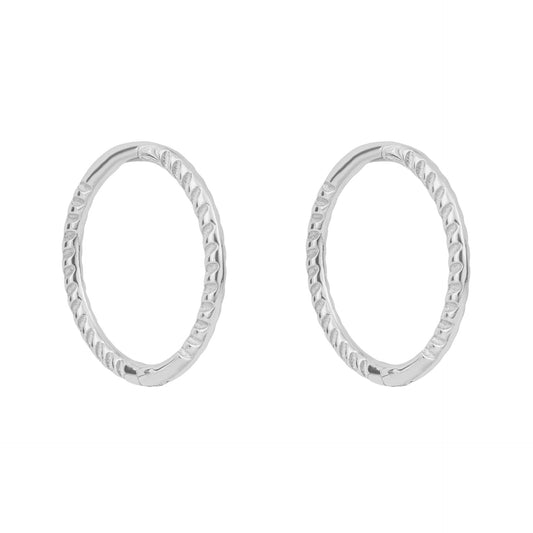 Rope Effect Hoop Earrings in 9ct Gold