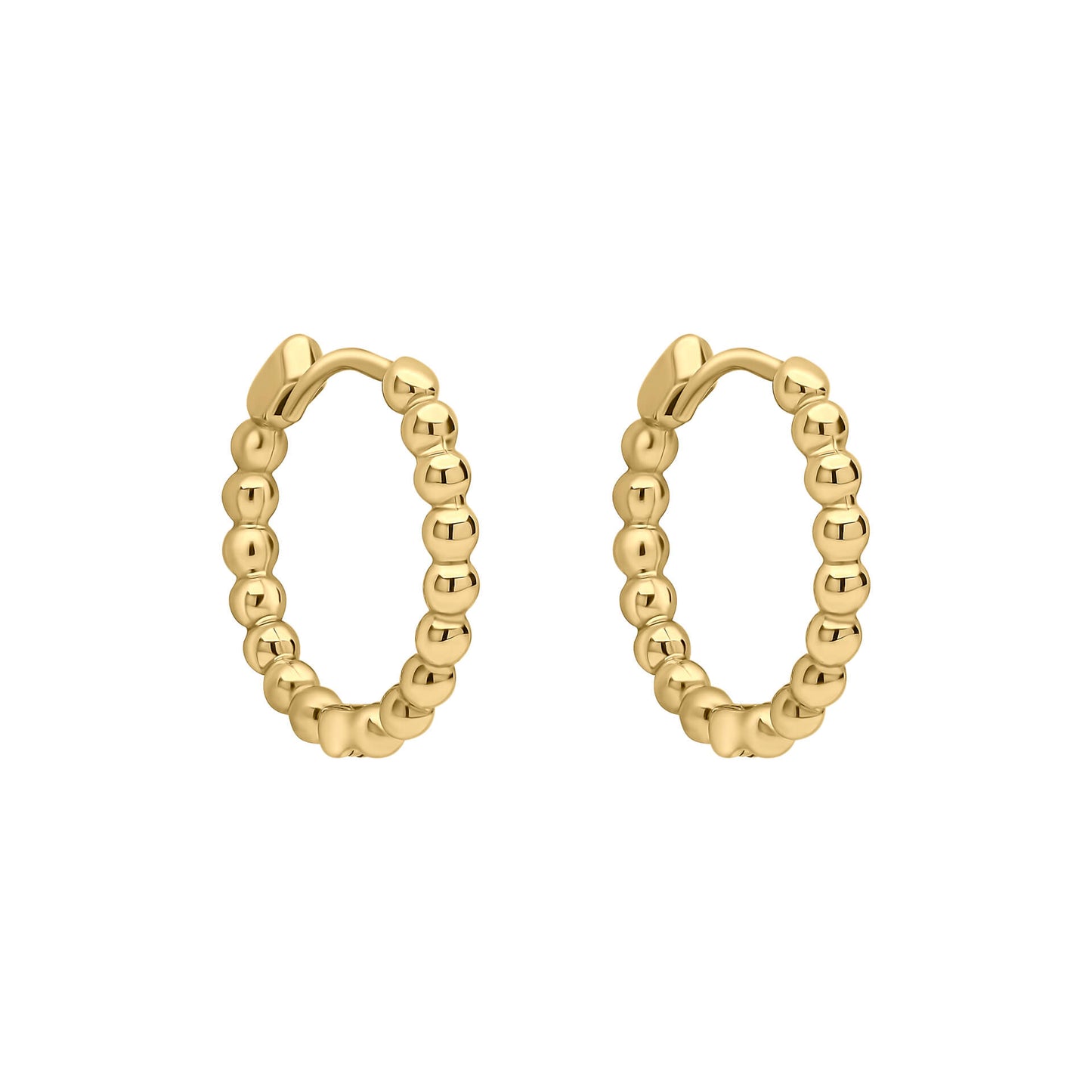 Ball Hoop Earrings in 9ct Gold