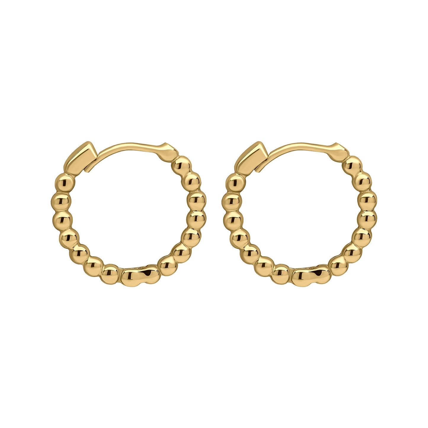 Ball Hoop Earrings in 9ct Gold
