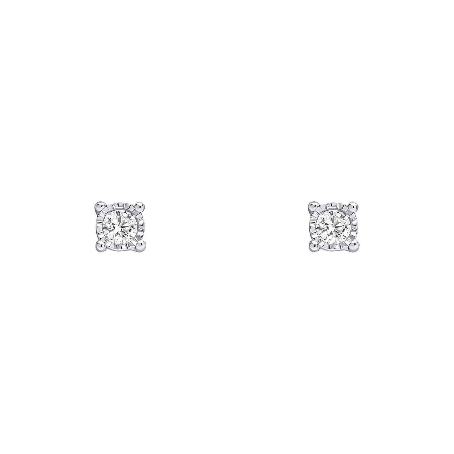 Mini Diamond Stud Earrings in 9ct Gold