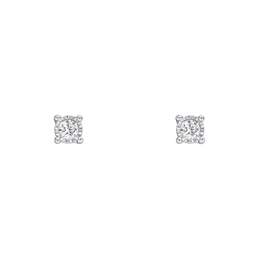 Mini Diamond Stud Earrings in 9ct Gold