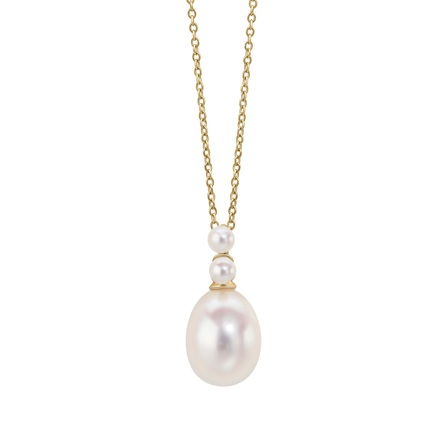 Pearl Detail Necklace in 9ct Gold