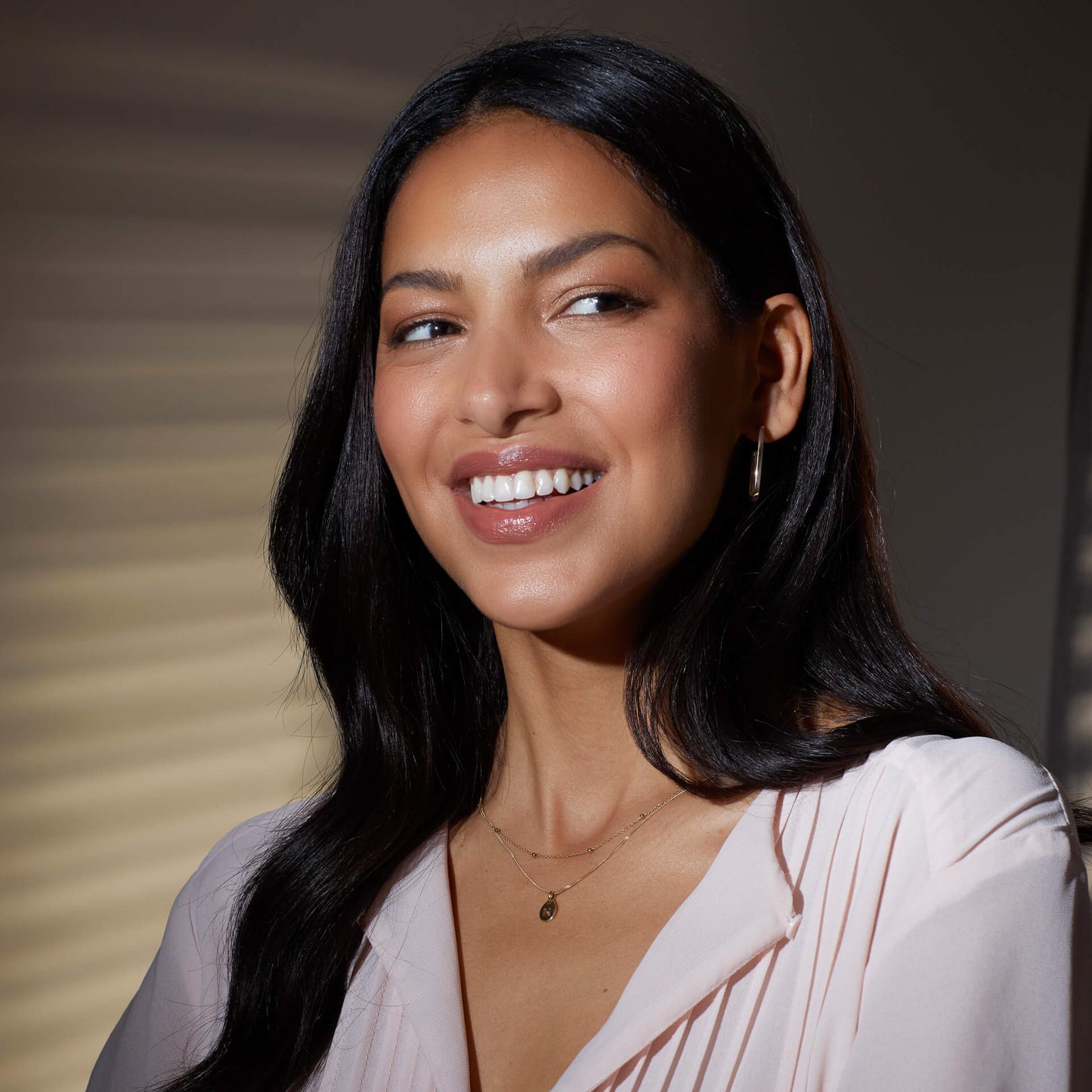 Fine Ball Station Chain Necklace in 9ct Gold