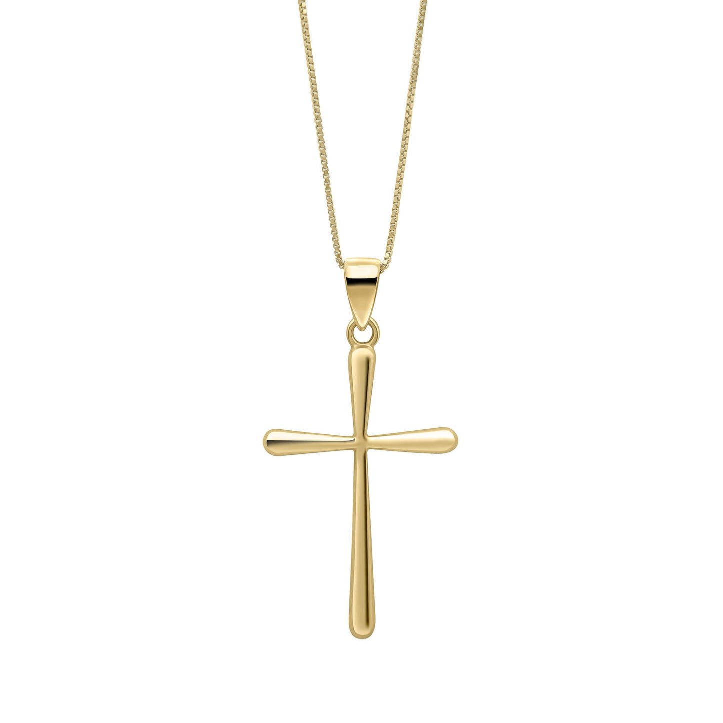 Tapered Cross Pendant in 9ct Gold