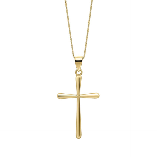 Tapered Cross Pendant in 9ct Gold